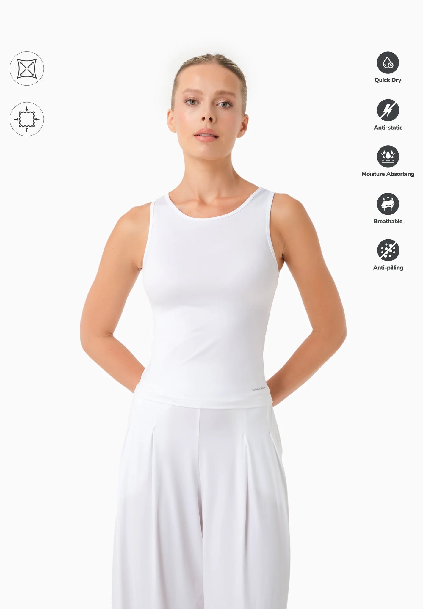 Annya Sporty Tank Top White