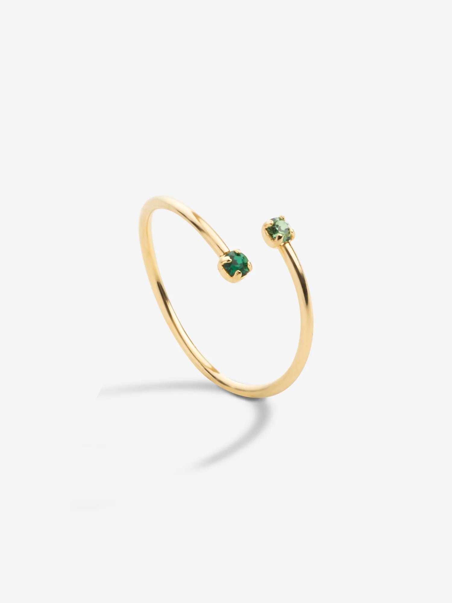 Tom Adjustable Ring Green