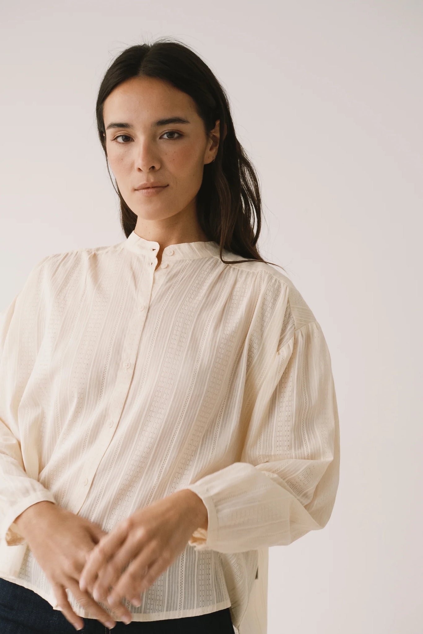 Adela Oversized Blouse Ecru White