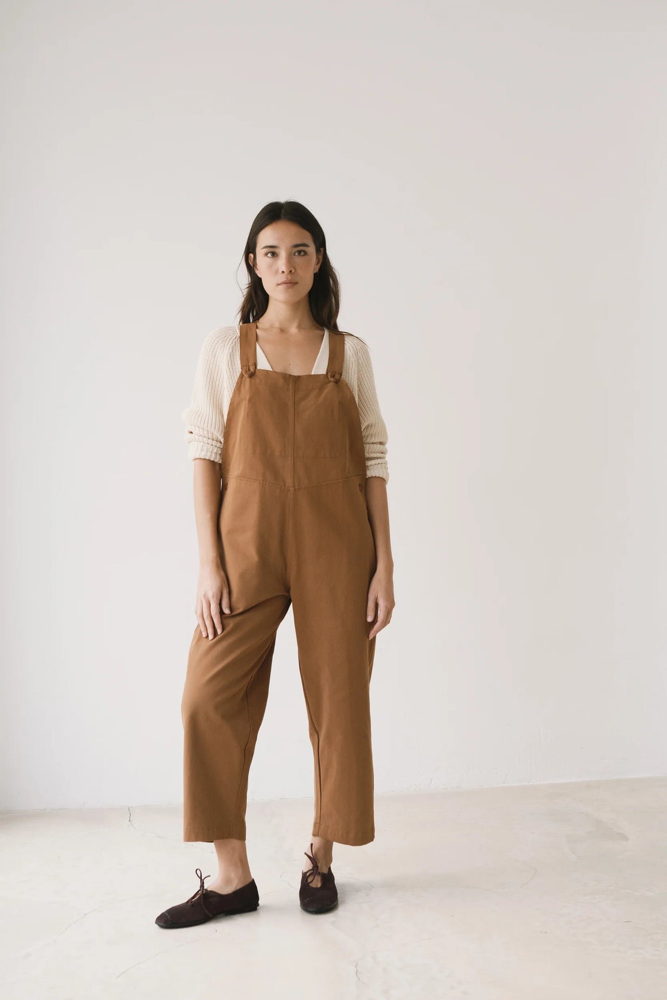 Ayrin Twill Jumpsuit Brown