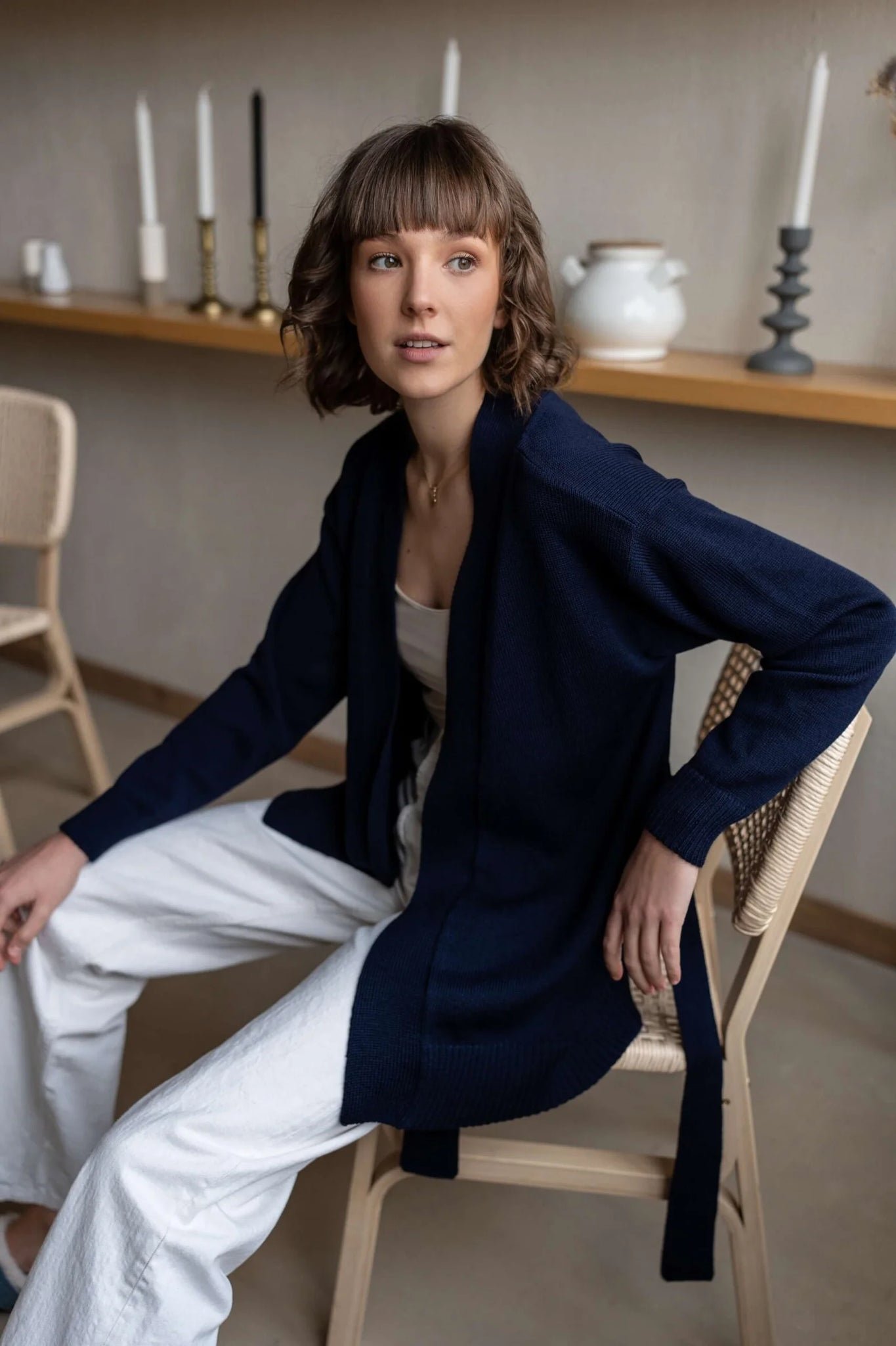 Wrap Cardigan with Belt