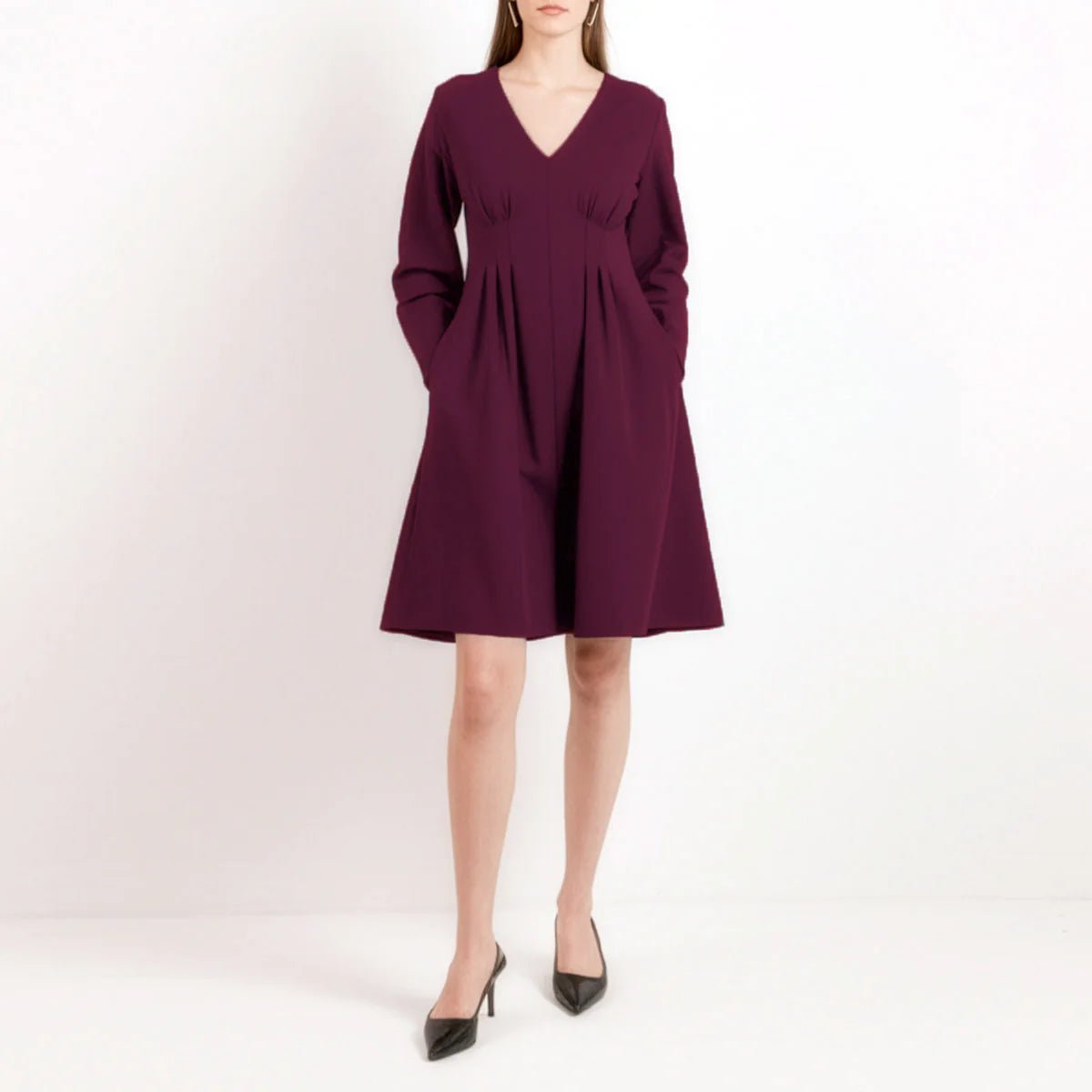 Birgitte Jersey Dress Burgundy Red