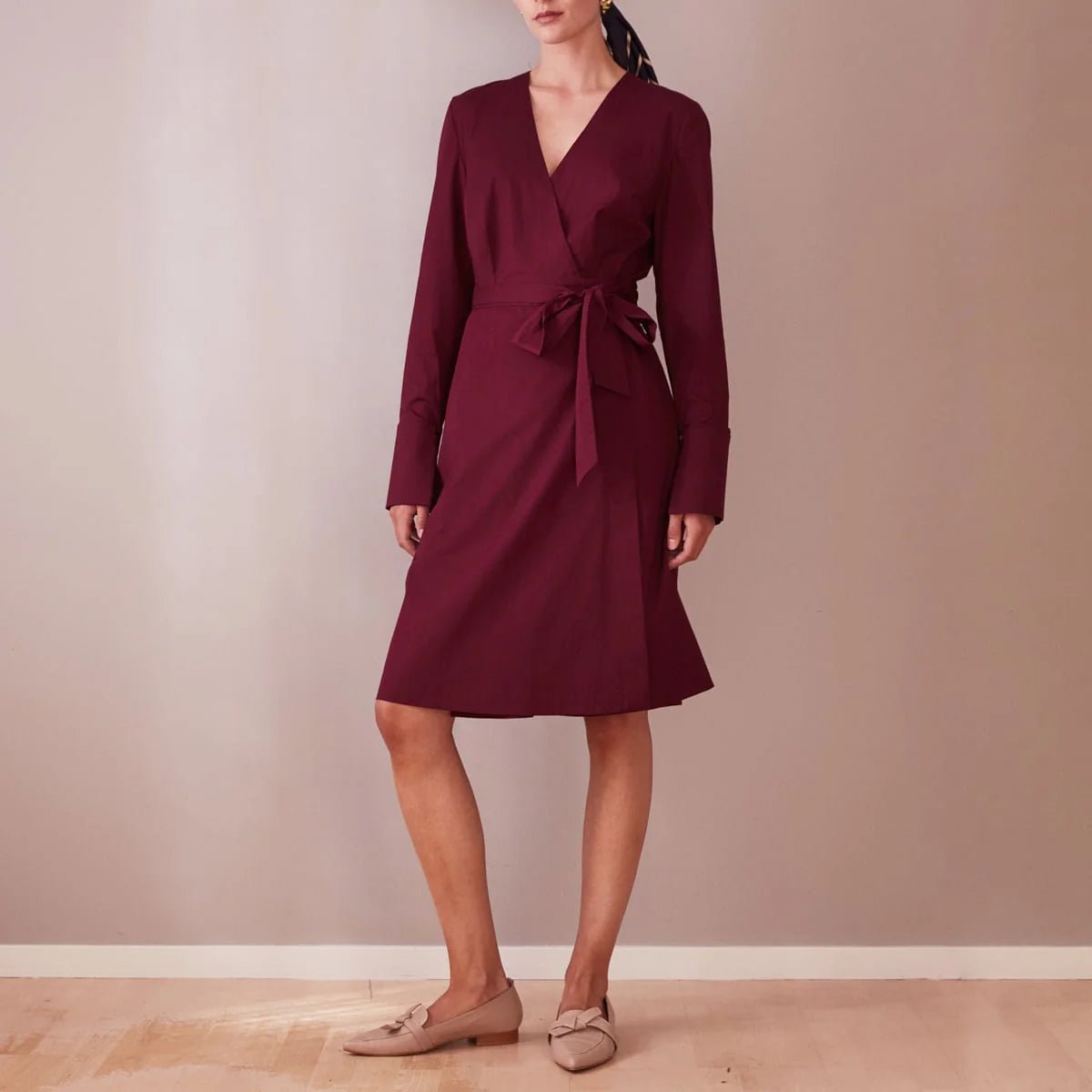Wrap Dress Wine Red