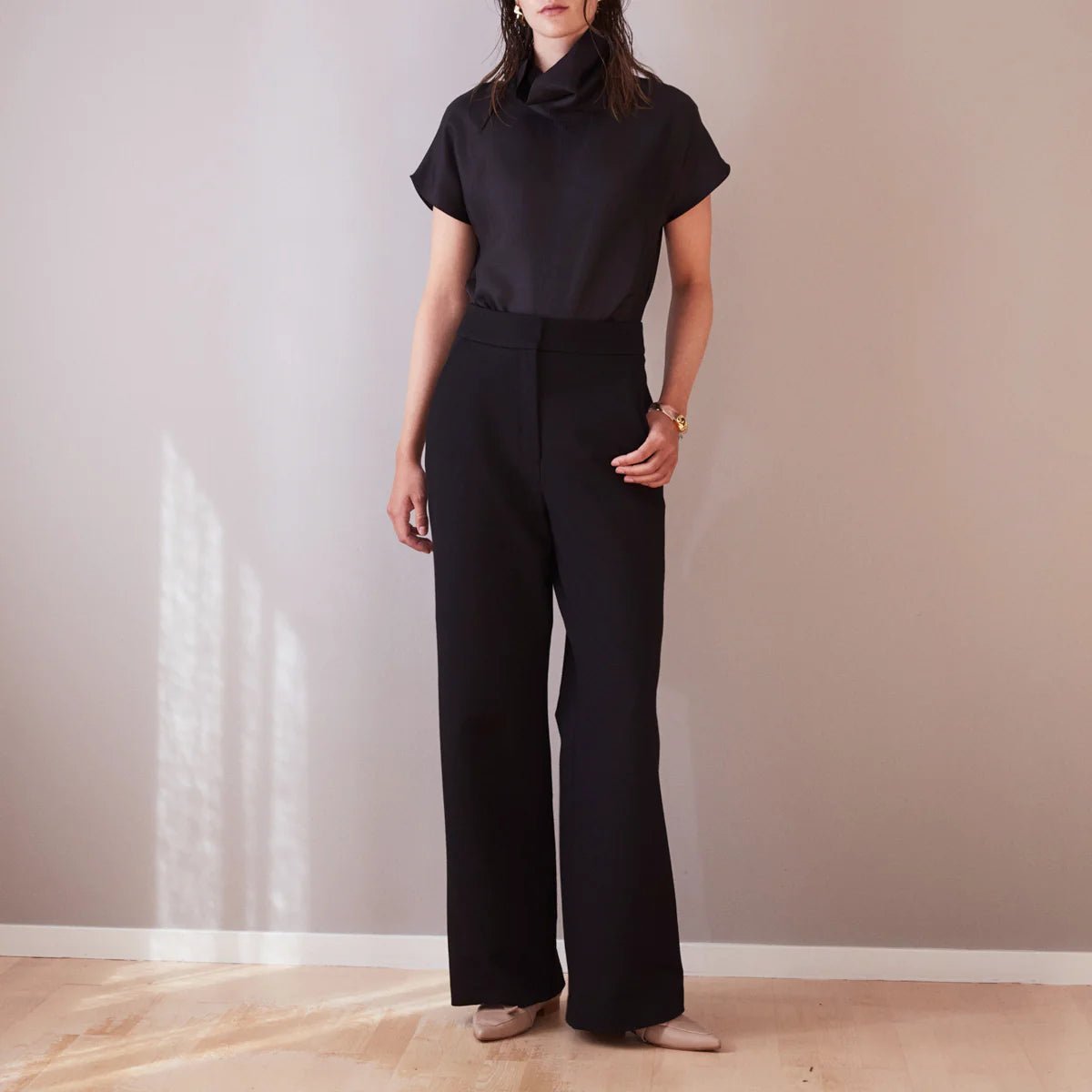 Paris Wide Leg Trousers Black