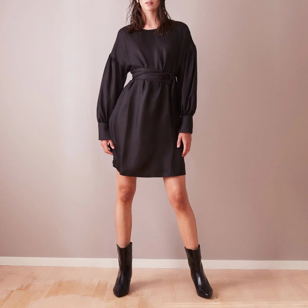Sunday Silk Dress Black