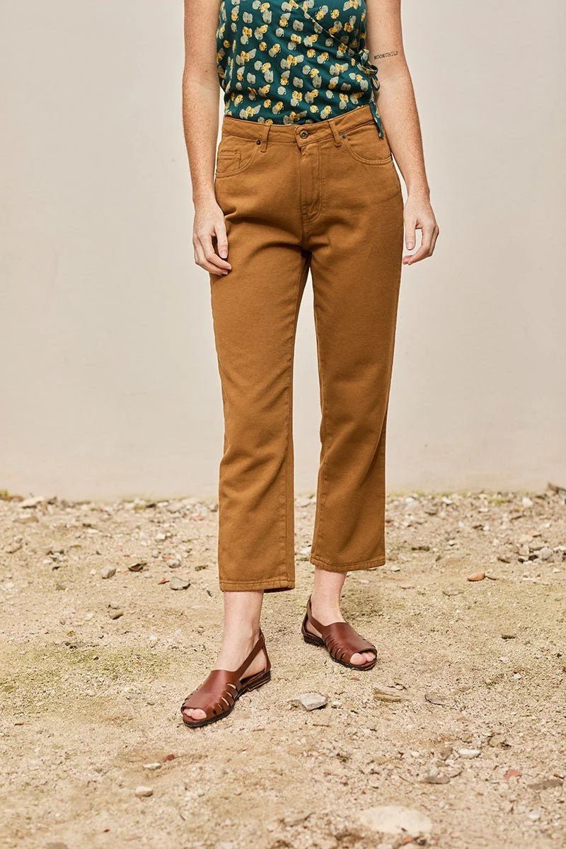 Juliet Momfit Trousers Mustard Yellow