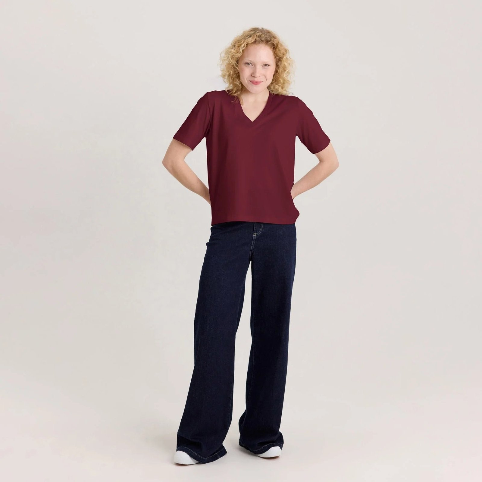 Jokapaikan Tee Burgundy Red