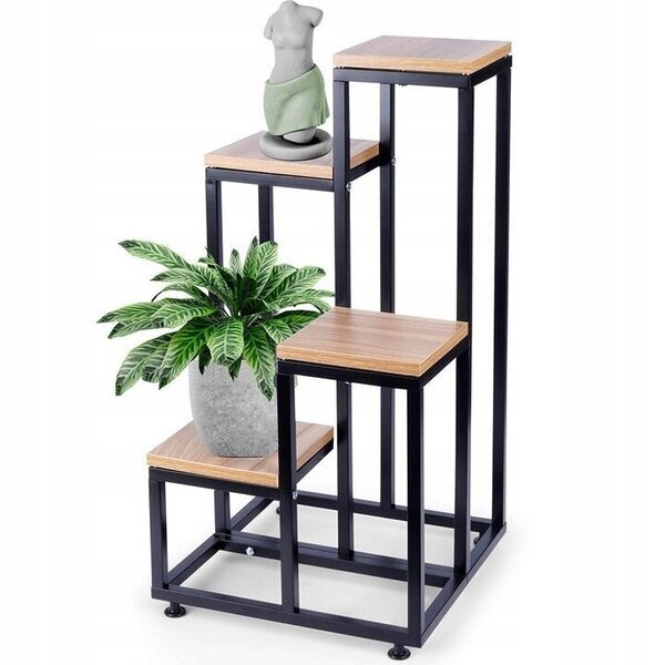 4-kerroksinen metallinen kukkateline, 69 cm