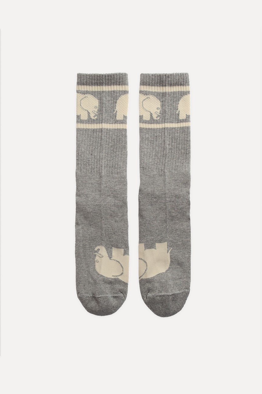 Grey Organic Cotton Athletic Socks