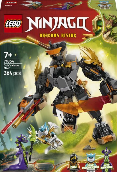 71854 LEGO® NINJAGO® Colen tehtävärobotti ja lohikäärme-muotoinen Zane