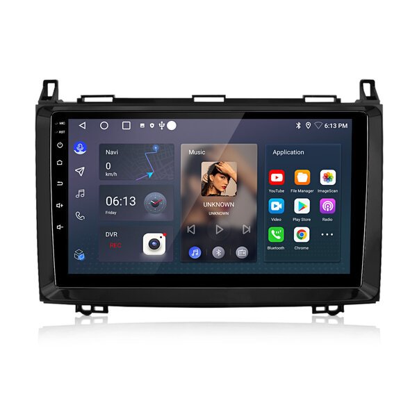 Android autoradiot Junsun sopii mercedes benz a/b w169 w245 w639 vito viano sprinter vw crafter gps navigaatio wifi carplay bluetooth fm rds dsp swc 2gt+64gt