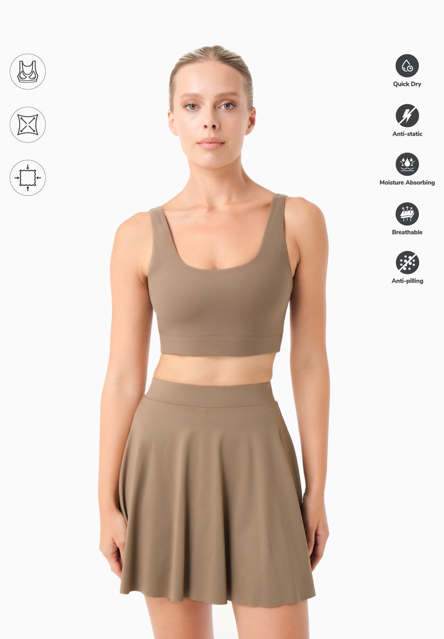 Bess Sporty Bralette Gravel