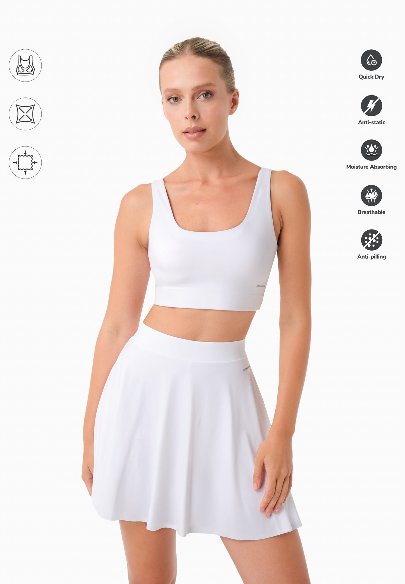 Bess Sporty Bralette White
