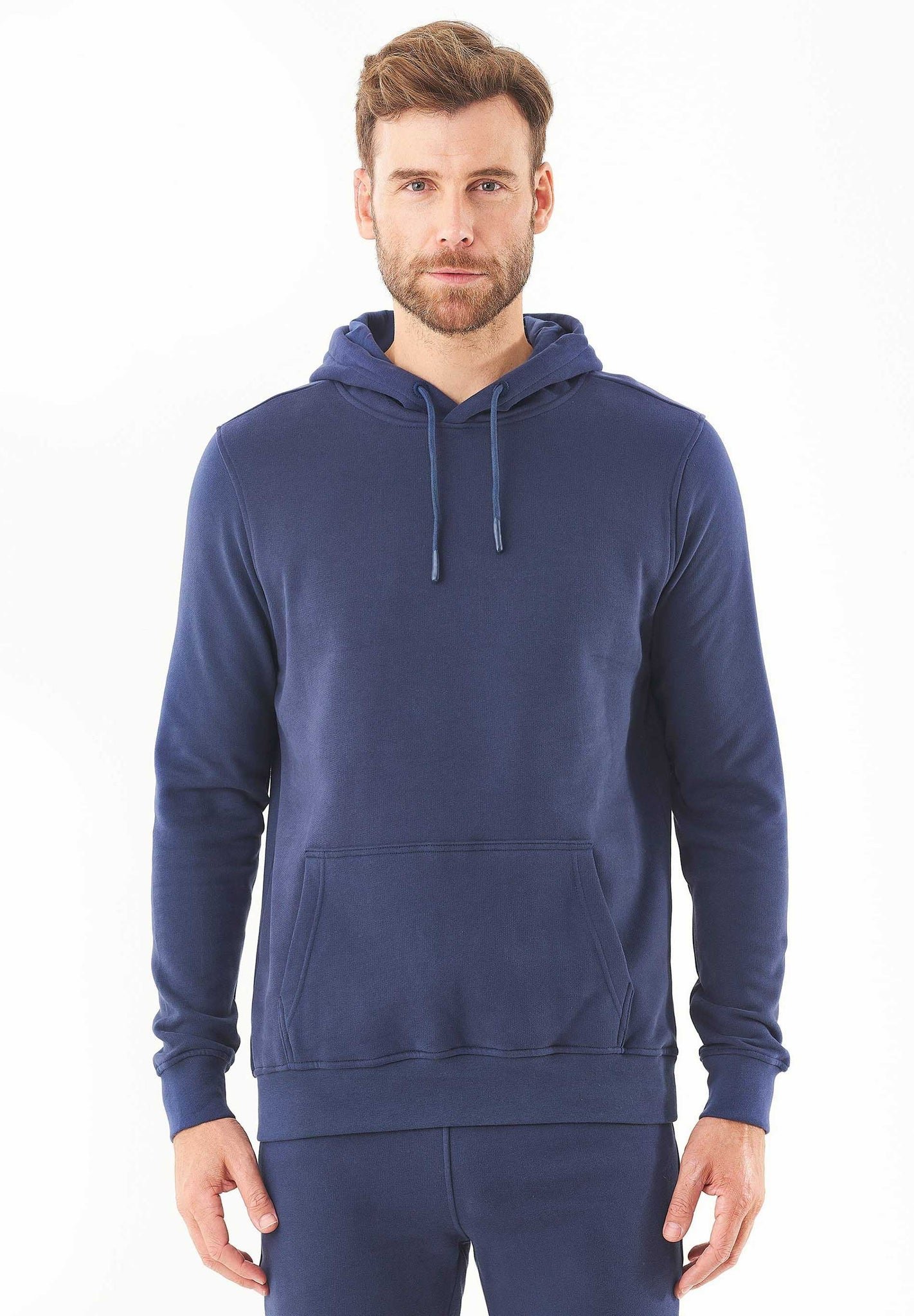 Men's Basic Soft Touch Organic Cotton Hoodie Navy