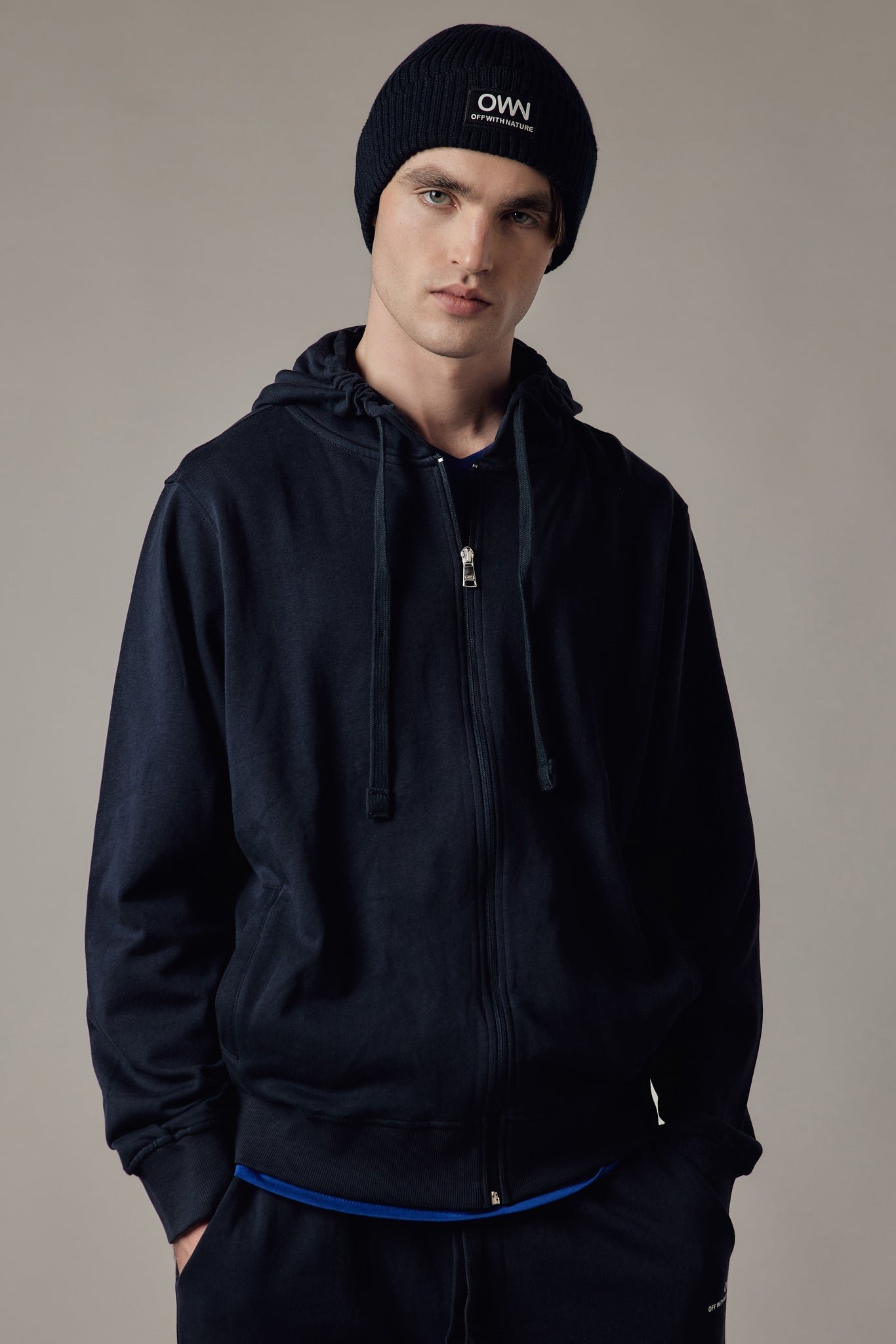 Men's Sweatshirt Sweatshirt With Hood And Zip
