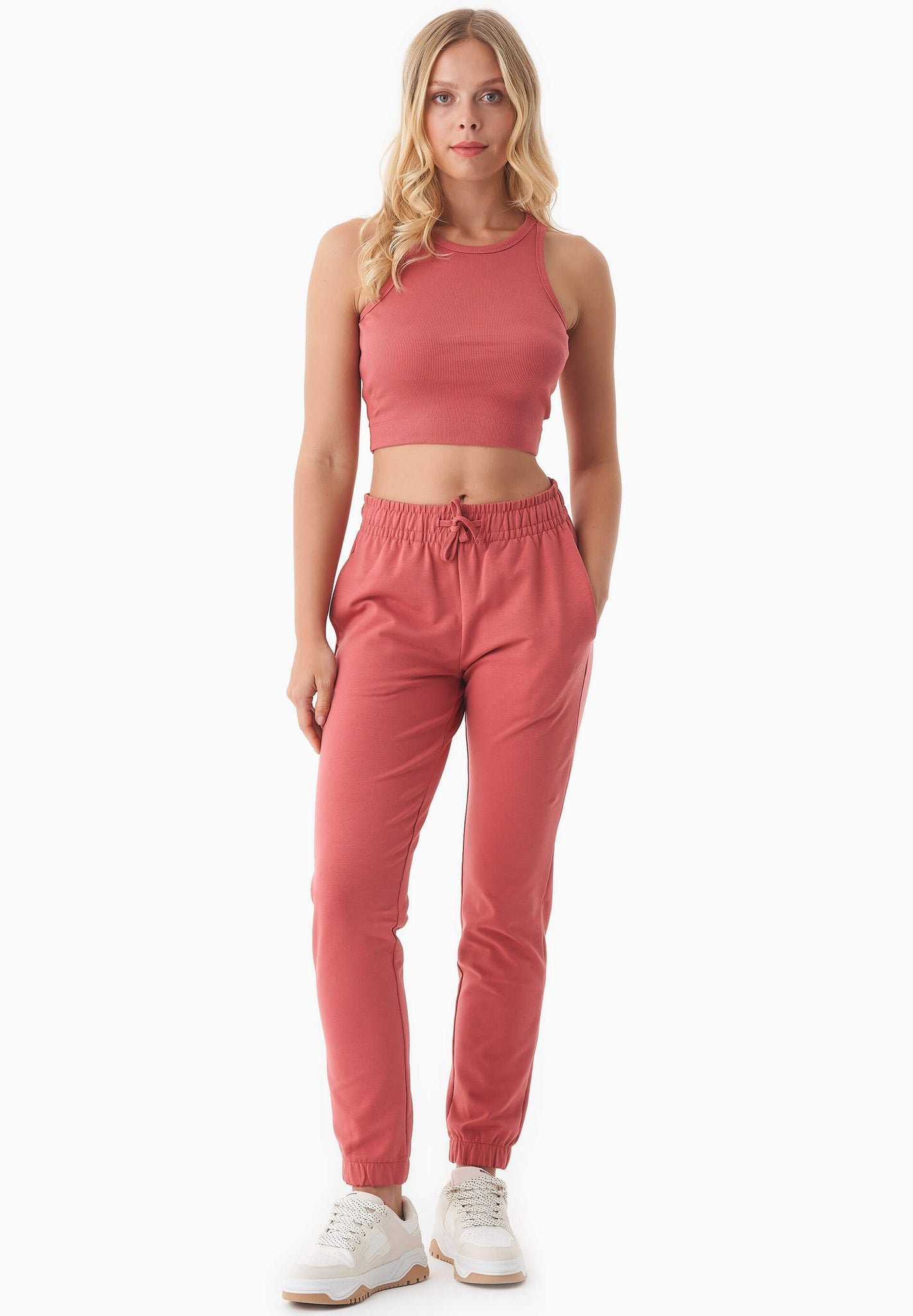 Peera Light Organic Cotton Sweatpants Red Wood
