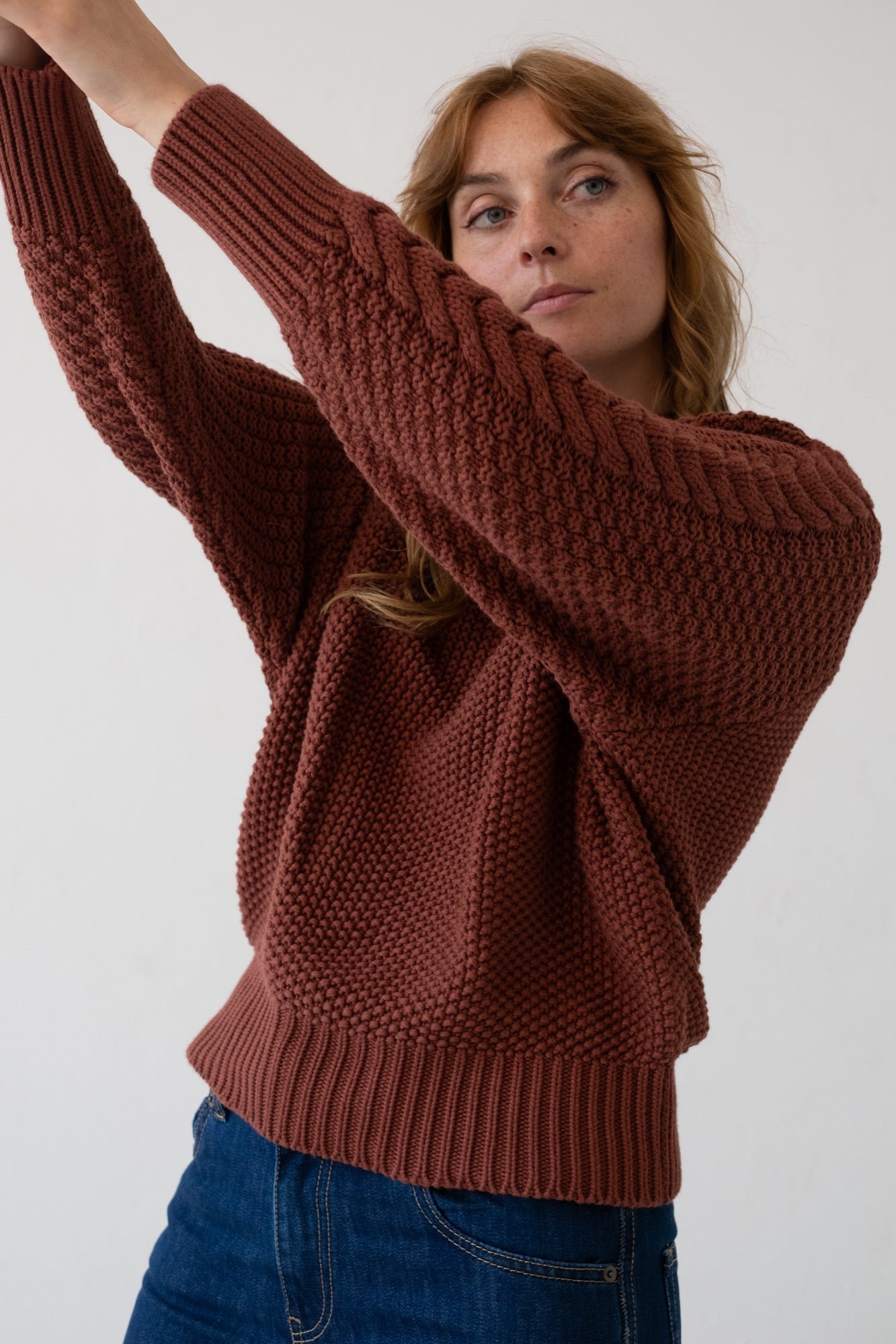 Turner Sweater Garnet Rosella Red