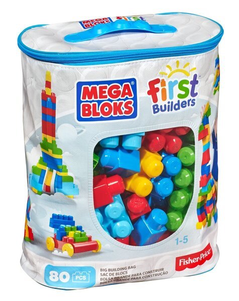 Block setti laukulla MEGA BLOCK, 80 yksityiskohtaa