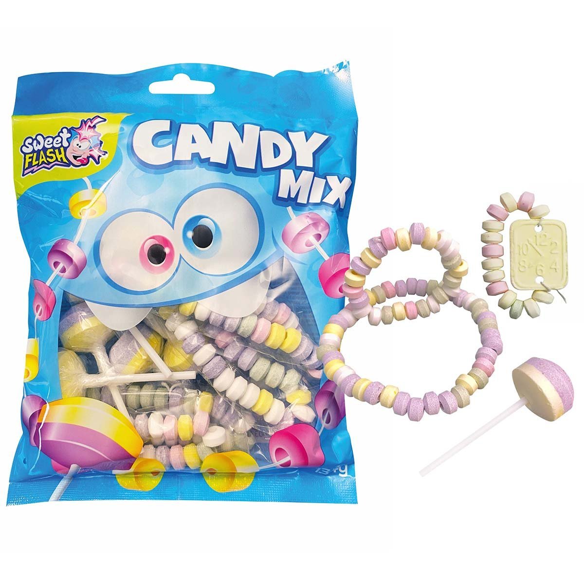 Candy Mix Dextrose - Karkkikaulanauhat & Tikkarit 134 g
