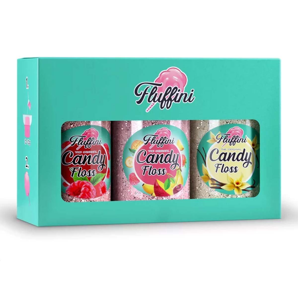 Hattarasokeri - Vadelma, Tutti-Frutti ja Vanilja, 3 x 150g