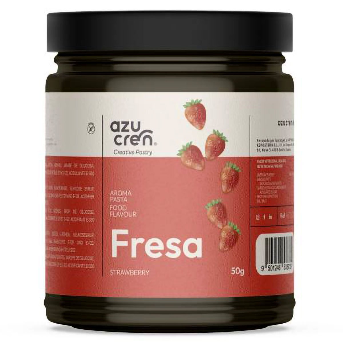 Makupasta – Mansikka, Azucren 50 g