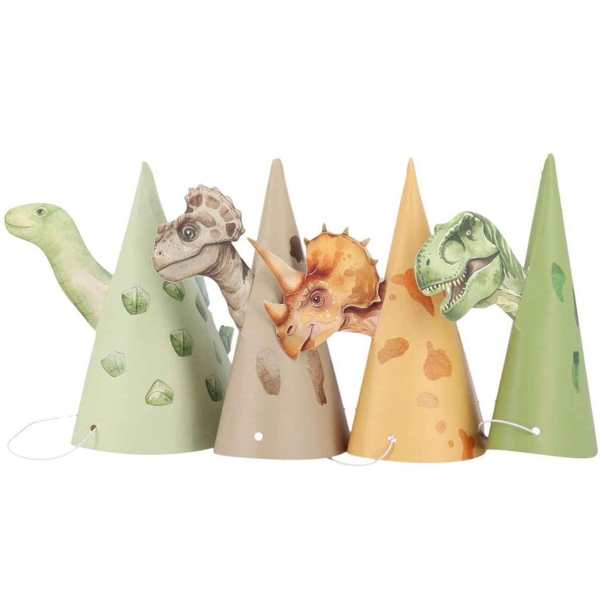 Juhlahattu - Dinosaurusaiheinen, 4 kpl