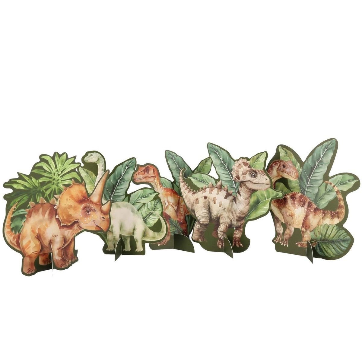 Pöytäkoristeet - Viidakon dinosaurukset, 6 kpl
