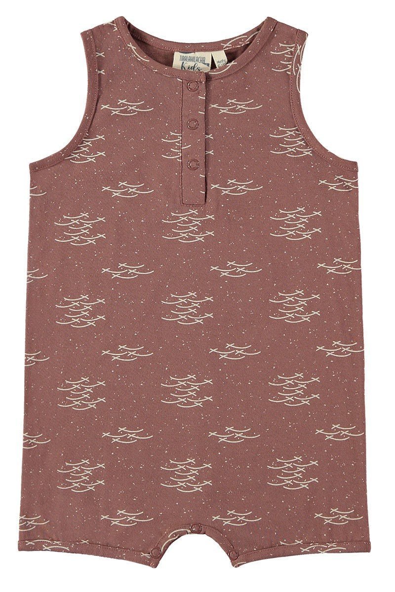 Baby's Elgar Jumpsuit Fish School Mauve