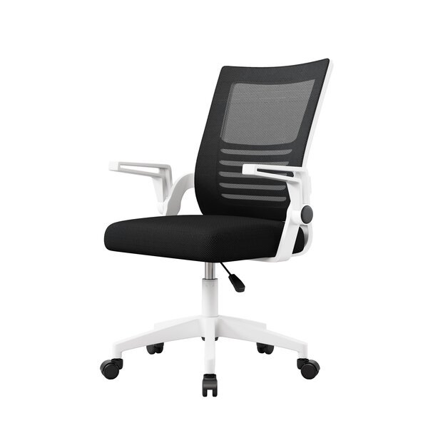 Ergonominen valkoinen toimistotuoli säädettävällä korkeudella – koululaisille ja opiskelijoille