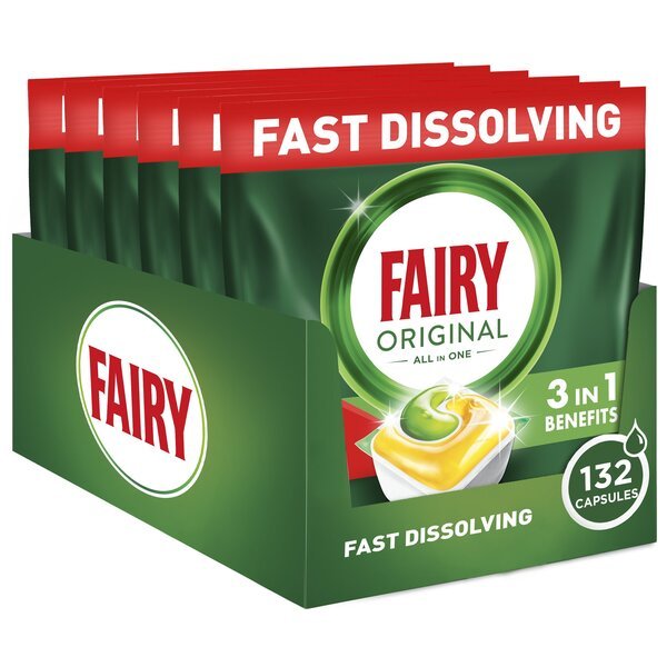 Fairy astianpesukoneen tabletit Original All In One, 132 kpl.