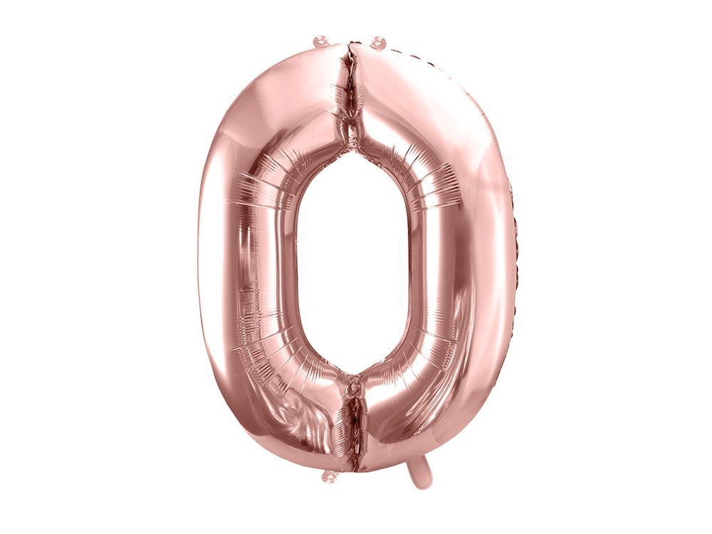 Iso numerofoliopallo 0, ruusukulta, 86 cm