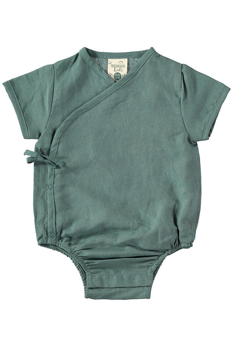 Baby's Linen Blend Kimono Body Aquamarine Blue