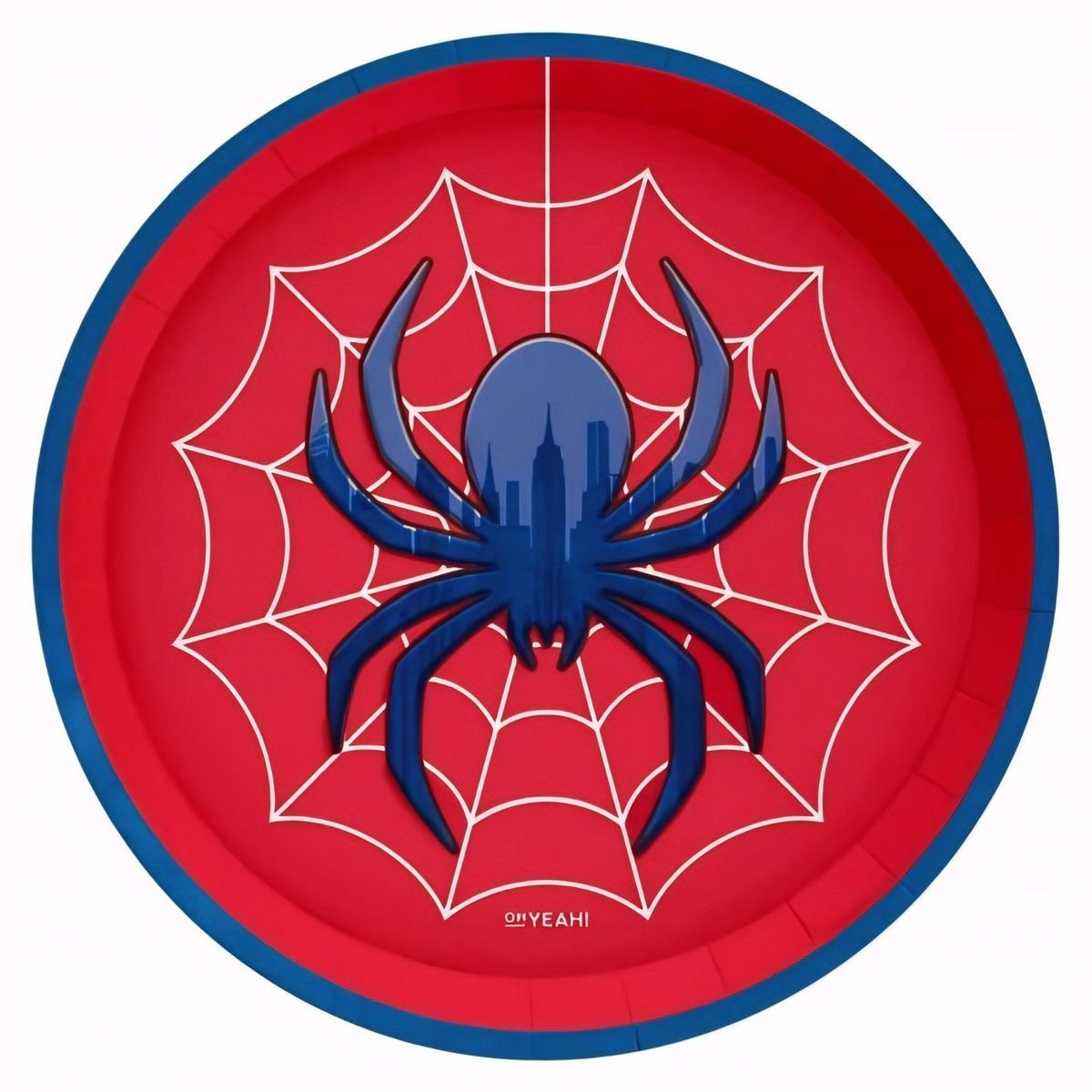 Pahvilautaset - Blue Spider, Ø 17 cm, 6 kpl