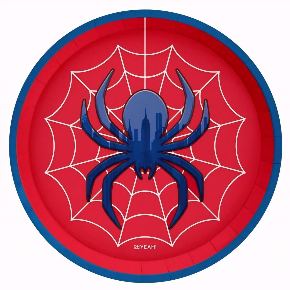 Pahvilautaset - Blue Spider, Ø 23 cm, 6 kpl