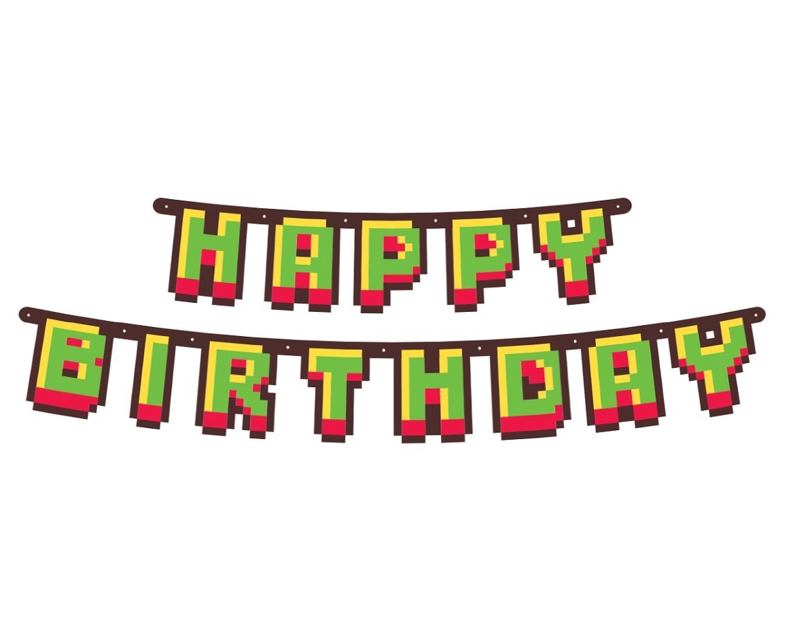 Game On Banneri - Happy Birthday, 1,6m