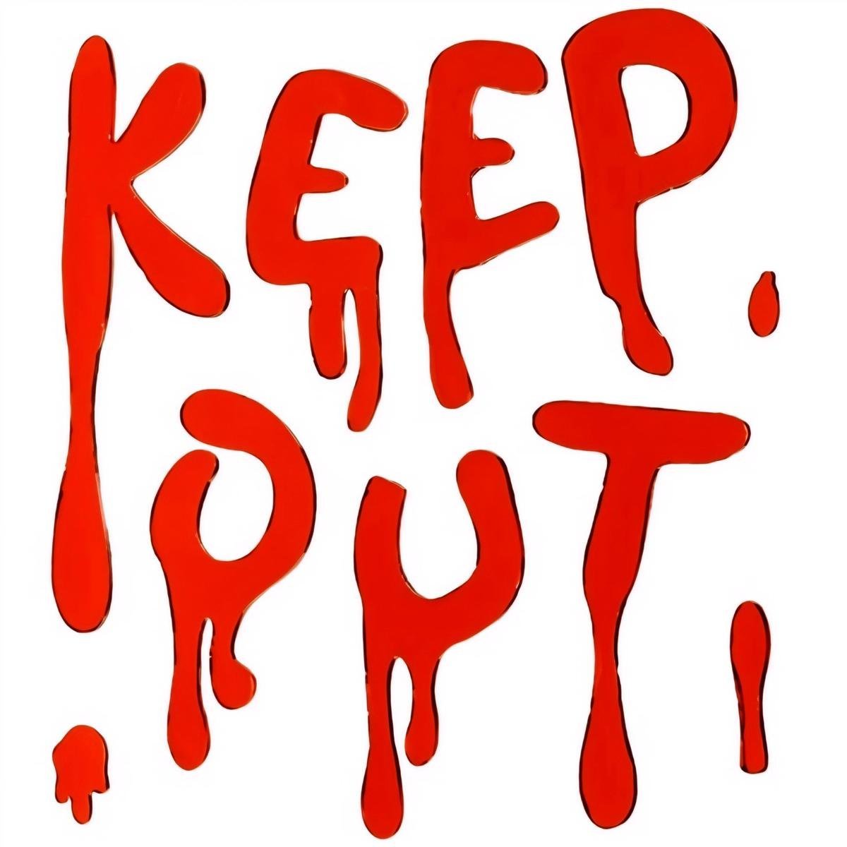 Ikkunatarrat - Keep Out, punainen