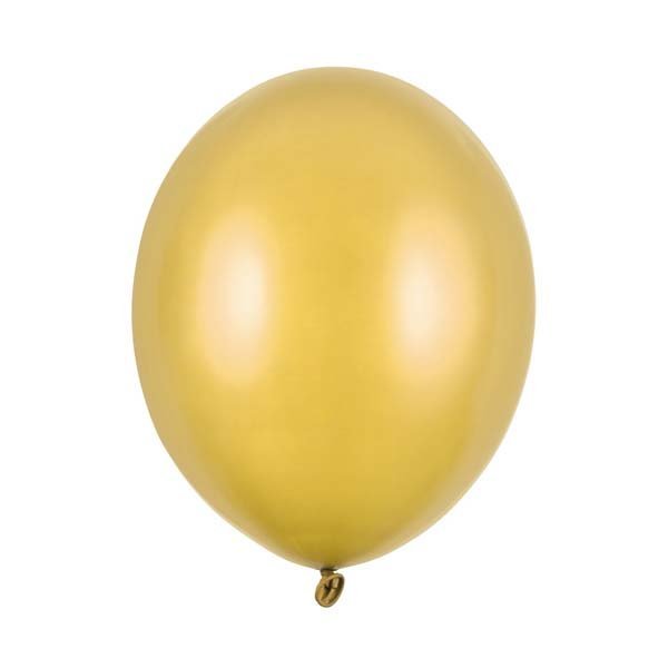 Metallinhohtoiset kullanväriset ilmapallot - 30cm, 10kpl