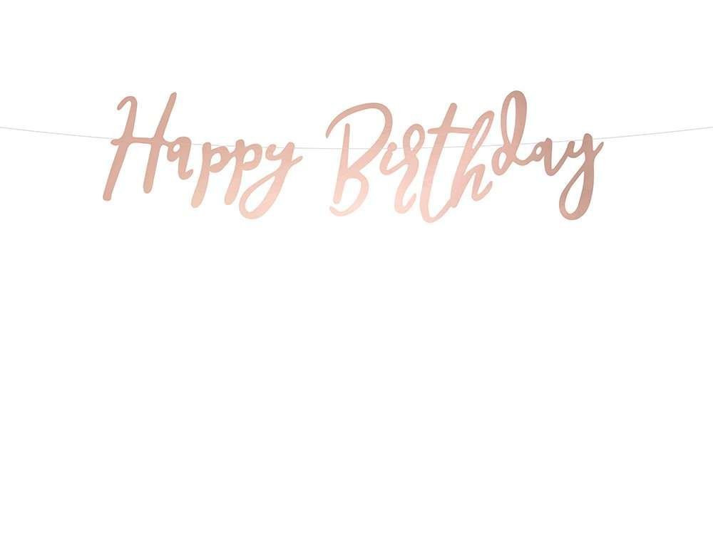 Banneri Happy Birthday Ruusukulta