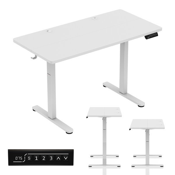 Huzaro Hero 8.1 sähköinen pelipöytä, korkeuden säätö 72–118 cm, LED-ohjauspaneeli, 120×60 cm