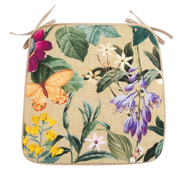 Istuinpehmuste AMAZONIA 39x39cm, beige kukallinen
