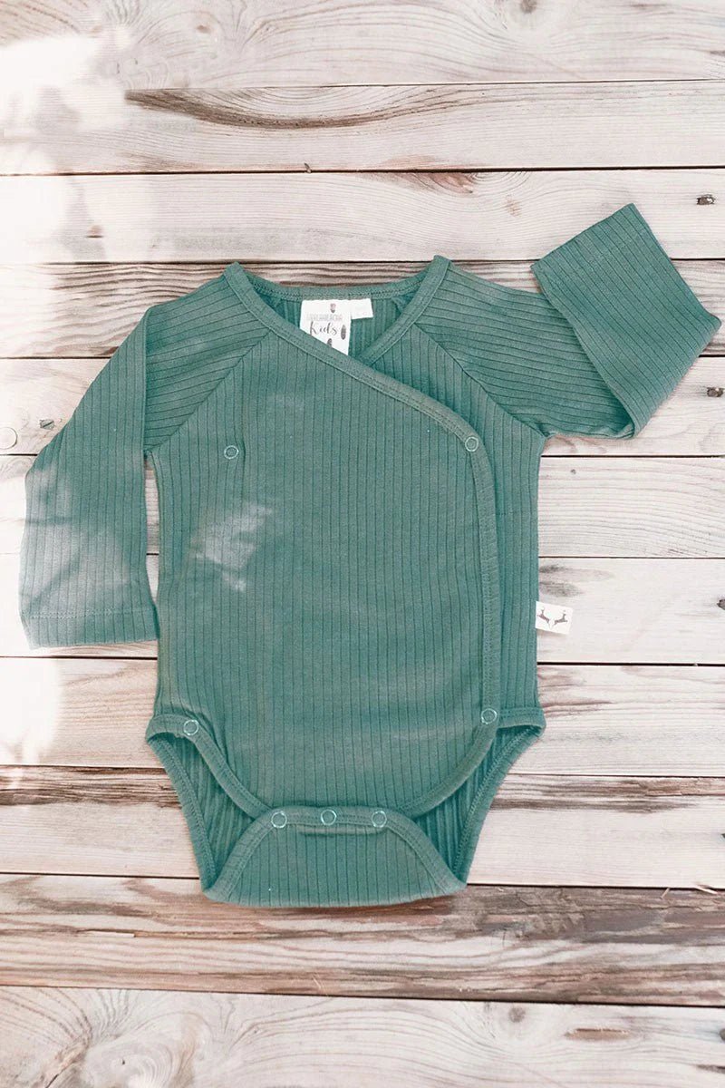 Baby's Jael Ribbed Bodysuit Emerald Green