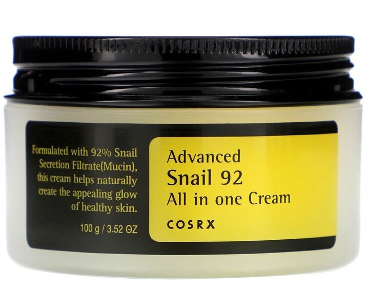 Kosteuttava voide - Cosrx - ADVANCED SNAIL 92 - 100 g - Kaikille ihotyypeille - Kermamaista koostumusta