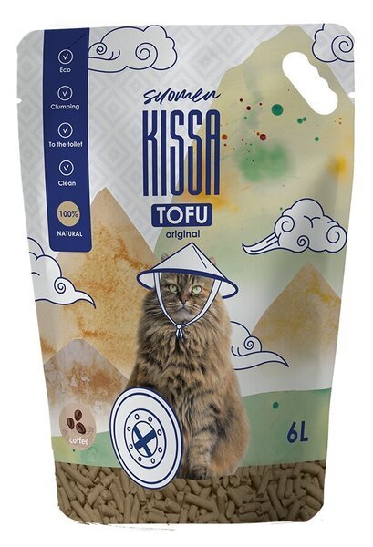 Kissanhiekka Suomen Kissa Tofu kahvin tuoksulla, 6x6L