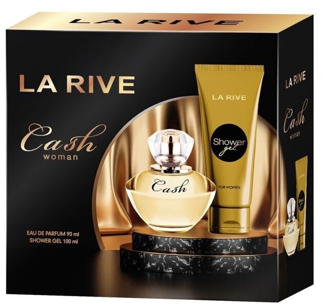 La Rive Cash Woman -setti naisille: parfyymi EDP, 90 ml + suihkugeeli, 100 ml