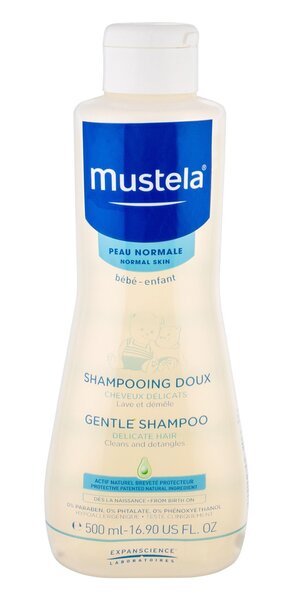Lasten hellävarainen shampoo Mustela Baby 500 ml
