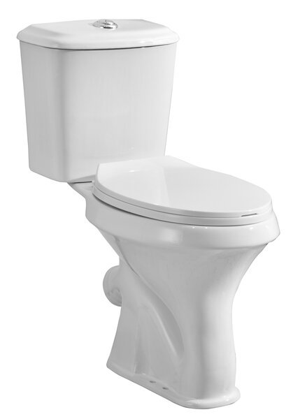 Lattia-asennettava wc-istuin Euroliux Alfa 006B, jossa 45 asteen viemäriliitäntä