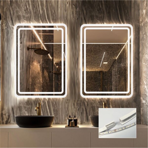 LED-peili huurteenestolla Stuttgart 50x70cm