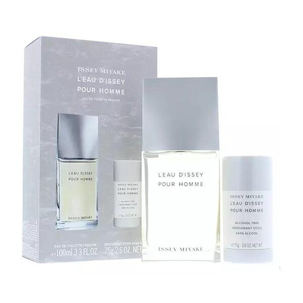 Miesten täydellinen setti Issey Miyake L'Eau d'Issey Pour Homme EDT-suihke 75 ml + deo stick 75 g
