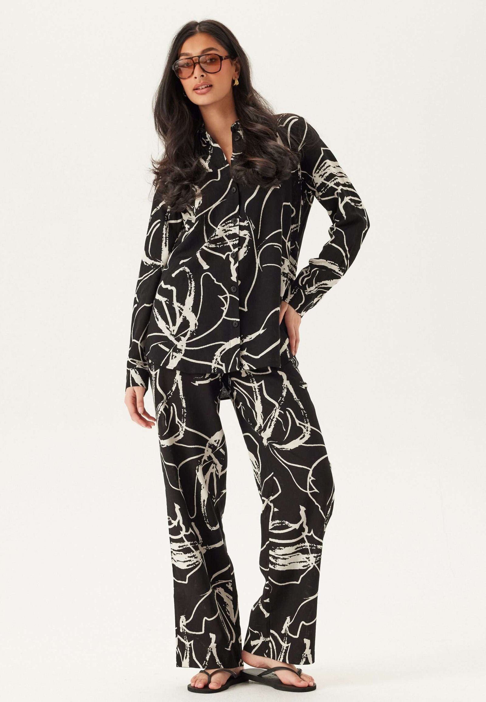 Objsanne Aline Wide Pant Aop