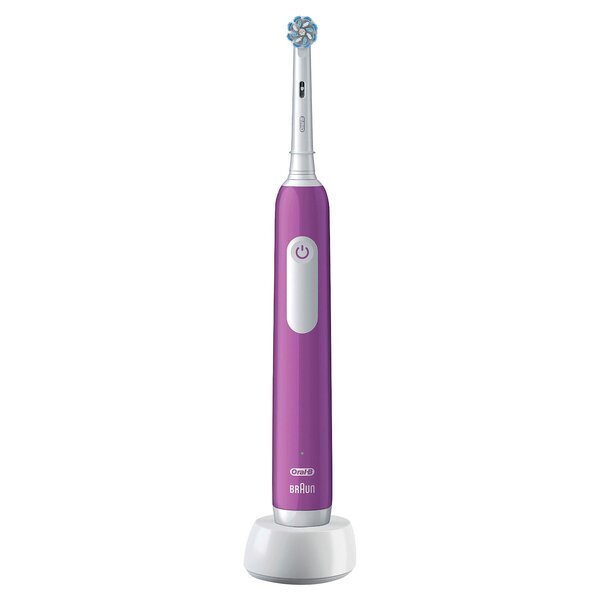 Sähköhammasharja - Oral B - Junior Pro Violetti - Lapset 6-vuotiaat ja vanhemmat - 3 tilaa - Integroitu ajastin